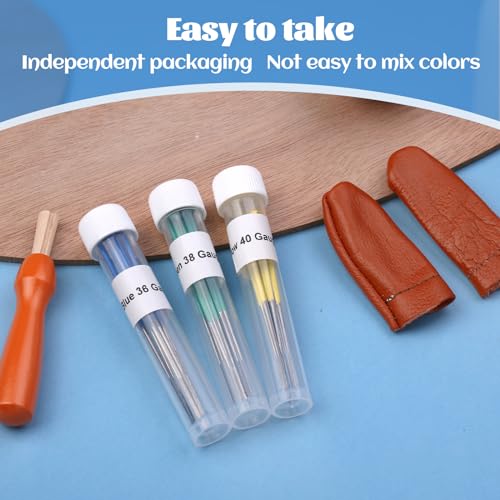 Image of Mayboos 30 Pcs Wool Felting Needles, 3 Colors, 36-40 Gauge, Color Coded Tool Kit with Needle Box (Pack of 2)