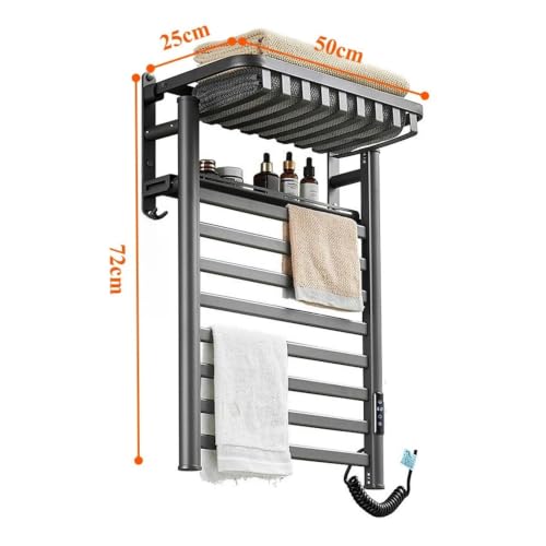 Sèche-serviette électrique blanc étanche avec radiateur numérique mural - 8