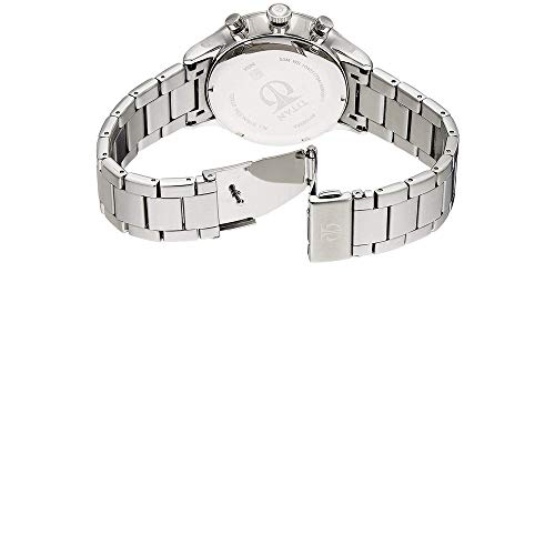 Titan Quartz Multifunction Blue Dial Stainless Steel Strap Watch for Men-NS90102SM01 - Image 2