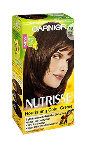 Garnier Nutrisse Haircolor, 53 Medium Golden Brown 1 ea (Pack of 3)