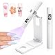 LEDSUUEI UV Lampe für Gelnägel Mini –【Wiederaufladbar】Tragbare UV Lampe Klein mit Stand & LCD Display, Schnellhärtende LED Nageltrockner für Lack & Nail Strips, Mini UV Lampe für Nägel Zuhause &Reisen