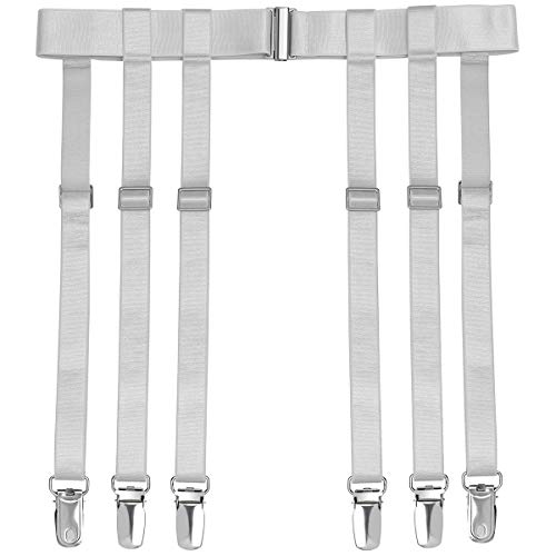 Gargala Garter Belt For Women Simplicity Sexy Socks Suspender For Stockings With 6 Metal Clips (White 6-Strap With Suspender Clips) #TOP18