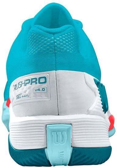 Miniatura 5 de WILSON Womens Rush Pro 4.0 Tennis Shoes Scuba Blue and White