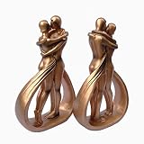 Zivif Resin Couple Sculpture Home Decor, Romantic Love Statue for Weddings and Anniversaries, Hand-M