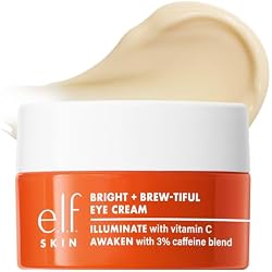 e.l.f. SKIN Bright + Brew-tiful Eye Cream, Helps Brighten Appearance of Undereye Dark Circles & Repair Puffiness, Vegan & Cruelty-Free