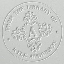 STAMPI Custom Personalized Book Embosser - Custom Name Stamp Seal with Your Name from The Library of - The Library of Gift Ex Libris, Floral Designs - Custom Embosser Stamp Seal Kit Floral