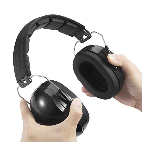 Image of Pro For Sho All Terrain Safety Ear Protection - Larger Size Foldable Ear Muffs Lighter Weight & Maximum Hearing Protection
