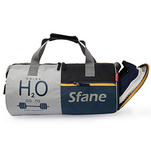 SFANE Polyester 23 cms Navy Blue Gym Bag, Shoulder Bag, Sports Bags for Men & Women with Separate Shoes Compartment (Blue) - Image 2