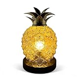 Table Lamp Mercury Glass Lamp Glass Table Lamp Pineapple Night Light for Bedroom Living Room Kids Room Gold Pineapple décor Home Decoration and Gifts (Gold)