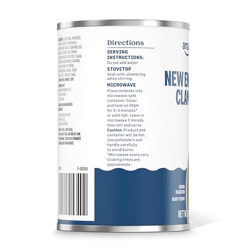 Image of Amazon Grocery, Hearty New England Style Clam Chowder Soup, 18.8 Oz
