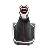 kangbeier 5 Speed Car Gear Stick Level Shift Knob with Leather Boot for VW Jetta 5 A5 MK5 GLI 2006 2007 2008 2009 2010 2011 Car-Stying