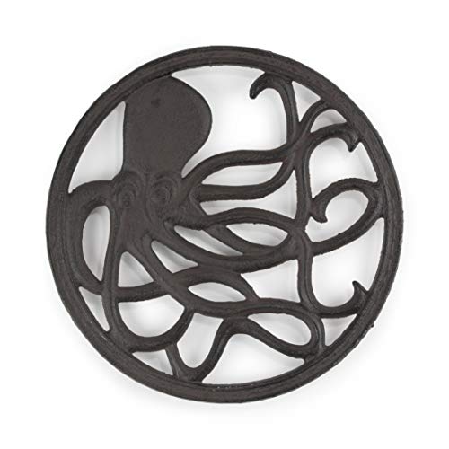 gasaré, Cast Iron Trivet, Metal Trivet, Decorative Octopus, for Hot Dishes, Pots, Kitchen