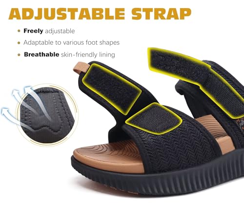 Image of KuaiLu Womens Orthotic Adjustable Strap Slides Arch Support Slip On Sandals