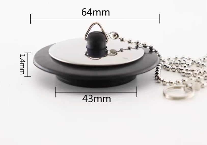 Badplug met ketting goud - Klassiek Sanitair
