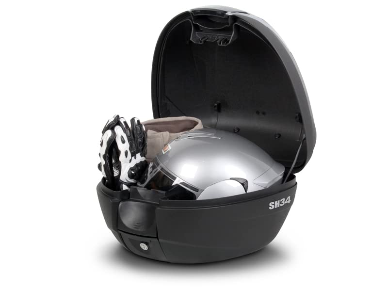 SHAD SH 34 TOP CASE CARBON COFFRE 34 LITRES POUR SCOOTER ET MOTO AVEC PIASTRA UNIVERSEL