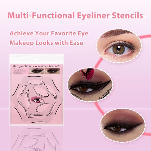 Set 2 plantillas reutilizables para delineador de ojos miniatura 5