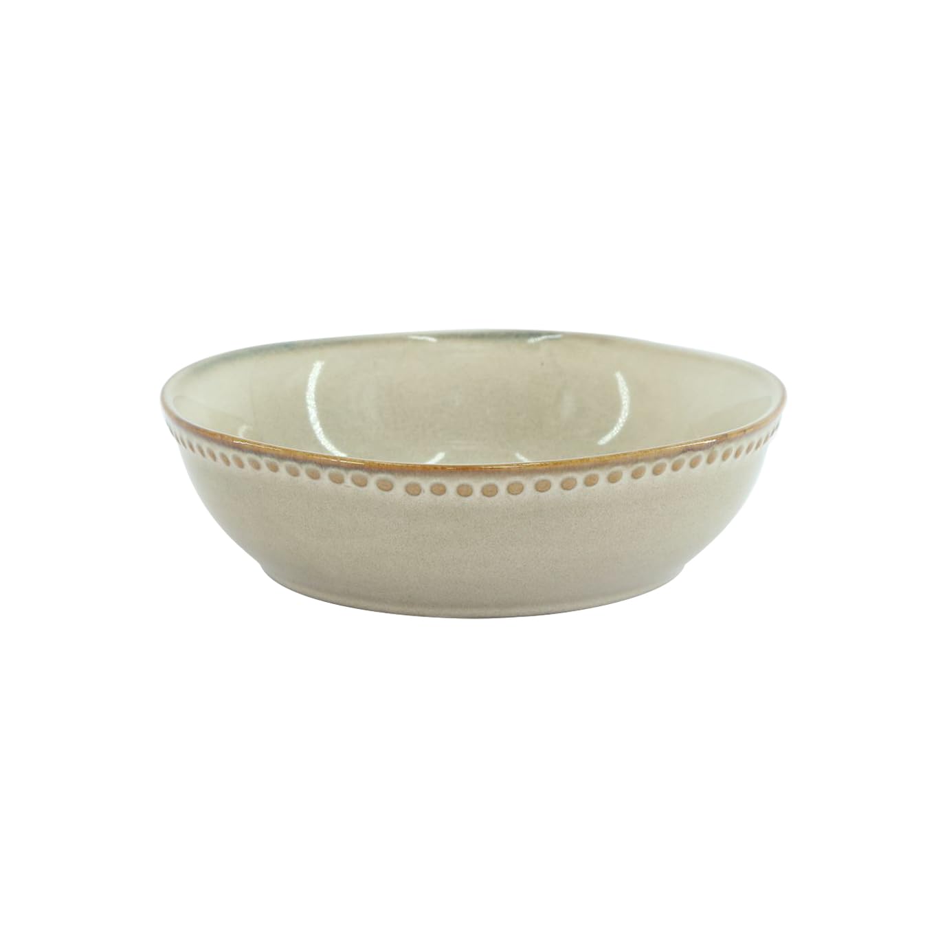 WeHome - Set Piatti Ceramica Rita 6 Persone 18 Pezzi Colorati Moderni 3 Misure Lavavetri Microonde (Khaki)