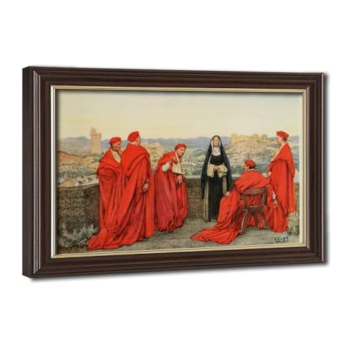 Toile Sainte-Catherine de Sienne : décoration murale pour bureau et salon élégant