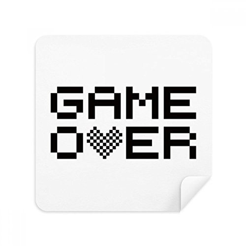 Chiffon de nettoyage lunettes et écran pixel game over pour éliminer la poussière du téléphone