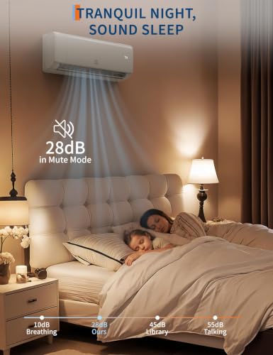Image of Garvee 24,000 BTU Mini Split Air Conditioner with Heat Pump, 21 SEER | Cools Up to 1500 Sq. Ft, Inverter AC with Installation Kit & Remote, Ductless AC Unit with Pre-Charged Condenser, 230V, White