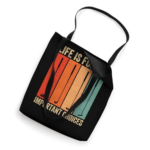 Bolso tipo tote divertido para golfistas: 'La vida del golfista está llena de decisiones importantes' miniatura 2