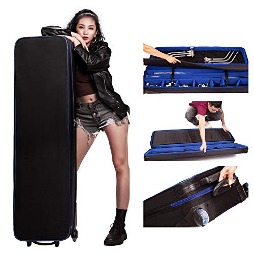 Robuster C-Stand Case Roller Flight Case Tasche mit Rollen 138 x 36 x 21 cm Rollen Ausrüstung Schutz Trolley Case Tasche für Century Stand Studio Fotografie Cover
