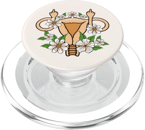 Pro Choice Women's Rights Uterus - Feminista de Dedo Medio PopSockets PopGrip para MagSafe