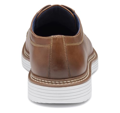 Johnston & Murphy Men's Cason Leather Plain Toe Dress Casual Lace-up Shoe, Tan Full Grain, 11.5 M3