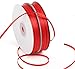 Produktbild ABSOFINE Satinband 150M Doppelsatinband Rot 3mm Schleifenband Geschenkband Hochzeit Dekoband Geschenkband Antennenband