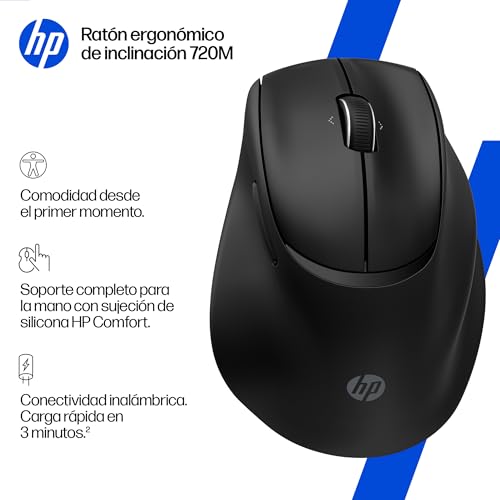 Ratón inalámbrico ergonómico HP Tilt 720M compatible con Windows, macOS y Android 2