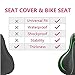 BLUEWIND Bike Seat, Bicycle Saddle Compatible with Peloton, Exercise or Road Bikes, 2.5’’ High Elastic Memory Foam Waterproof Dual Shock Absorbing Multi-Color Wide Cushion for Men & Women (Green)