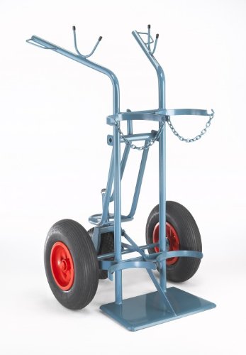 NIES Modellserie F3 Flaschenwagen für 2x 50 l, Variante:Mit allem Zubehör + Vollgummireifen