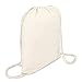 DALIX Canvas Drawstring Bag String Backpack Gym Mens Womens Natural Beige 2 Pack