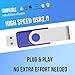 4GB USB Flash Drive, Flash Stick 4 GB 10 Pack Memory Stick JBOS Swivel Thumb Drives Gig Stick USB2.0 Pen Drive for Fold Digital Date Storage, Zip Drive, Jump Drive, Disk Key, USB Stick, Mixed Colors