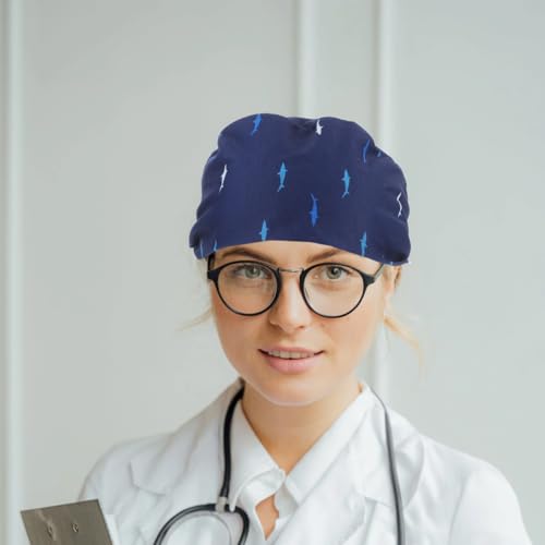 TENDYCOCO Unisex Arbeitshut mit Wal-Aufdruck aus 100% Baumwolle für Damen und Herren