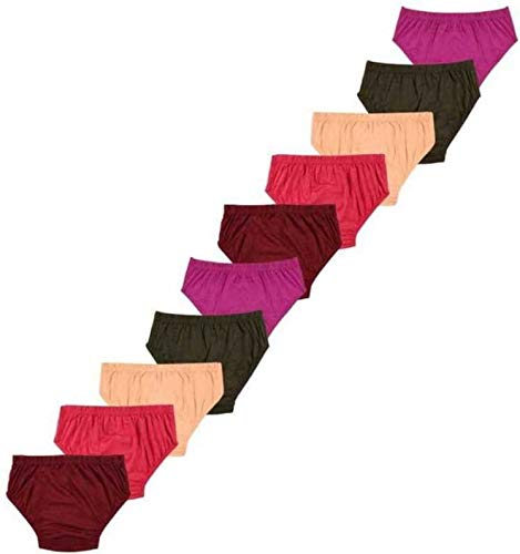 Image of DESNUDA Women Plain Panties Panty Women Breif Girls Panty Women Bikini (Pack of 10)