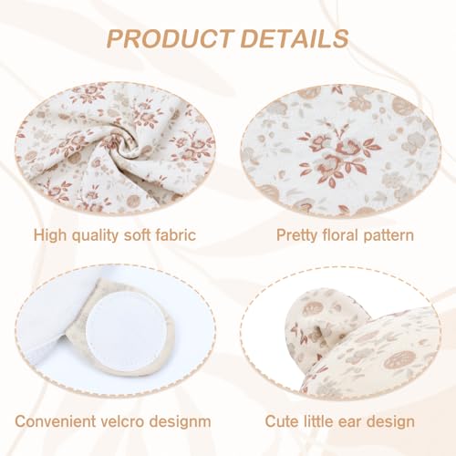 Image of Cinaci 2 Pack Adjustable Soft Cotton Blend Newborn Baby Receiving Swaddle Blankets Sleep Sacks with Nursery Hats Caps Beanies Bonnets for Baby Girls Boys Newborns Infants