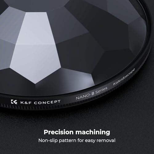 K&F Concept 82mm Kaleidoscope Filter, Special Effects Filter Prism Crystal Glass with Multi Refraction Subjects for Camera Lens