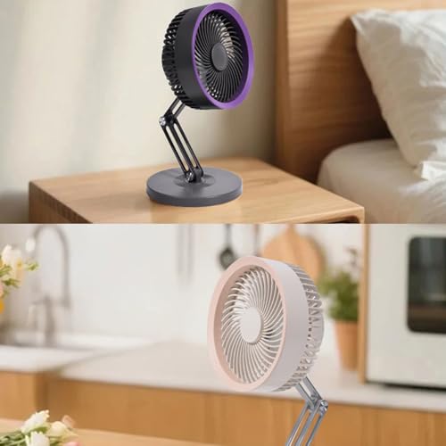 Ventilateur de bureau USB en ABS texturé rotatif à 360°
