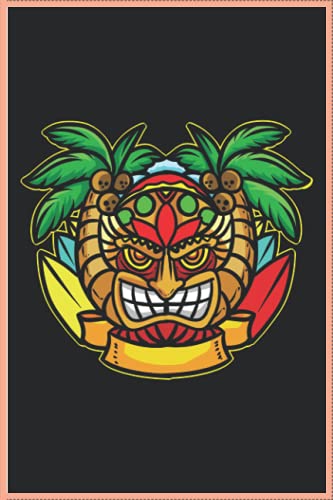 Surf Tiki Hawaii: Surf - Great dotted surfing notebook - 120 dotted pages to record surf times, ideas and thoughts | ca DINA5 | Gift for surfers and fans of surfing