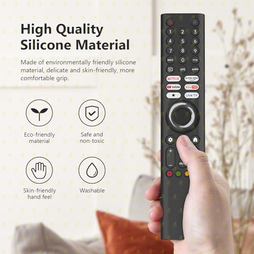 Image of RAYA Silicone Protective Cover Compatible with Xiaomi Mi TV Remote | 2025 Edition Mi FX /F Series /F Pro /X Pro /X Series TV Remote Case [Remote Not Included] (Black)