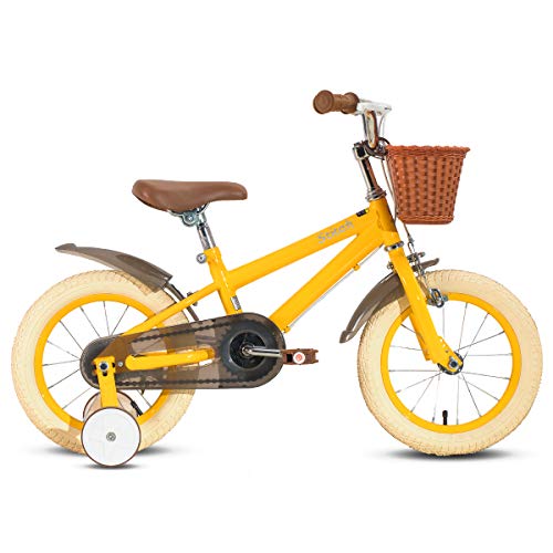 Vélo Enfant 16 Pouces Avec Roues Stabilisatrices - Pour 5 à 8 Ans (100-135 Cm) - Hauteur Siège Et Guidon Réglables
