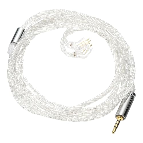 Câble d'écouteurs IEM argenté 1.2M 28AWG 4 fils TFZ 2.5mm pour remplacer Ananda Arya HE400SE