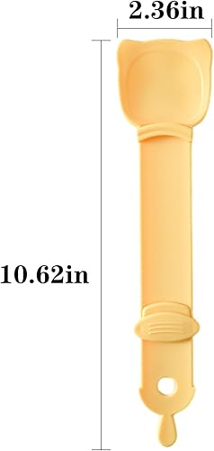 Miniatura 2 de Paquete de 3 comederos para gatos, cuchara para apretar 2 en 1 con forma de garra de gato, cuchara multifuncional para mascotas, comedero para gatos