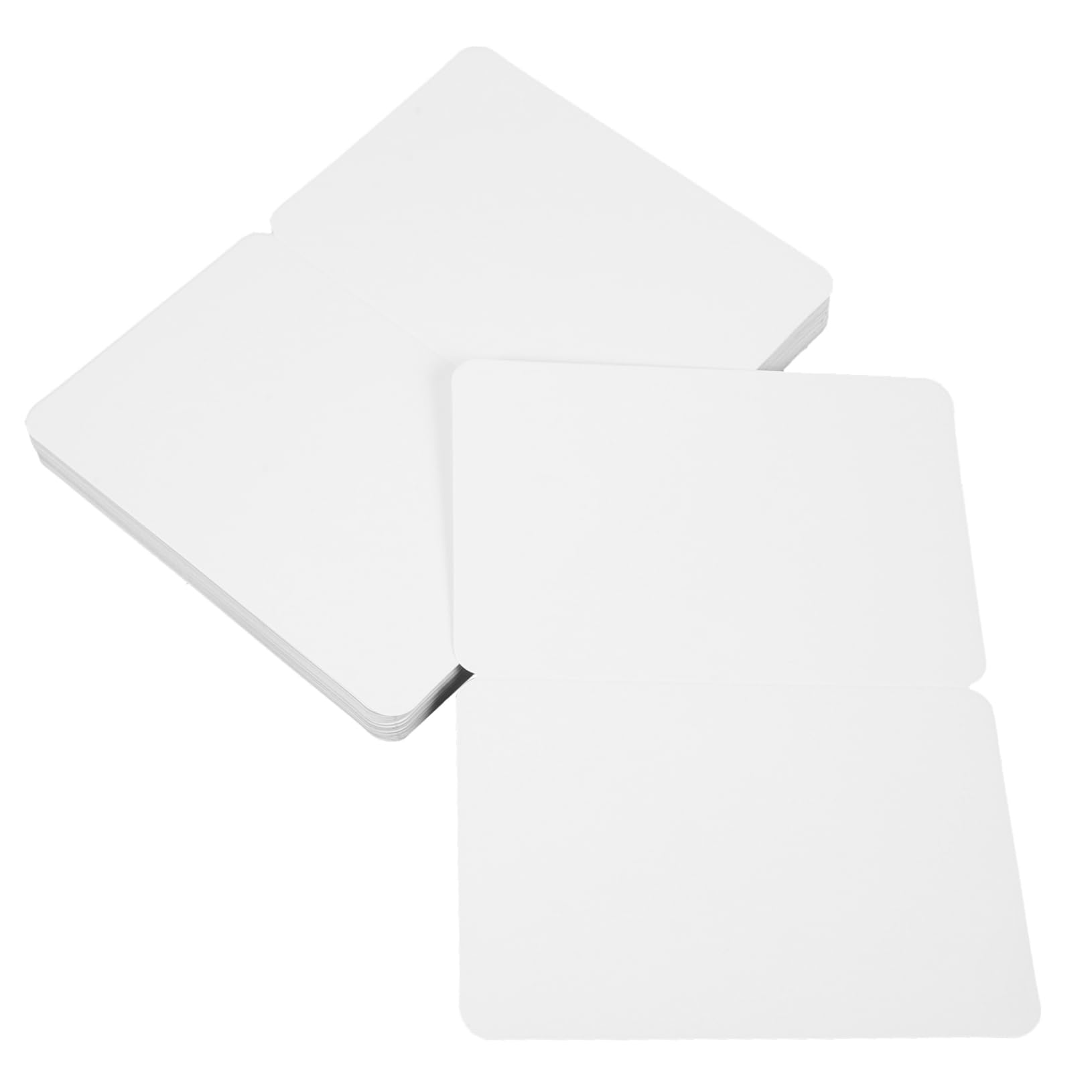 Leere Dankeskarten 100 Stück aus Papier, Beschreibbar, Weiß