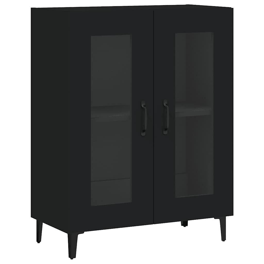 vidaXL Aparador de Madera de ingeniería Negro 69,5x34x90 cm