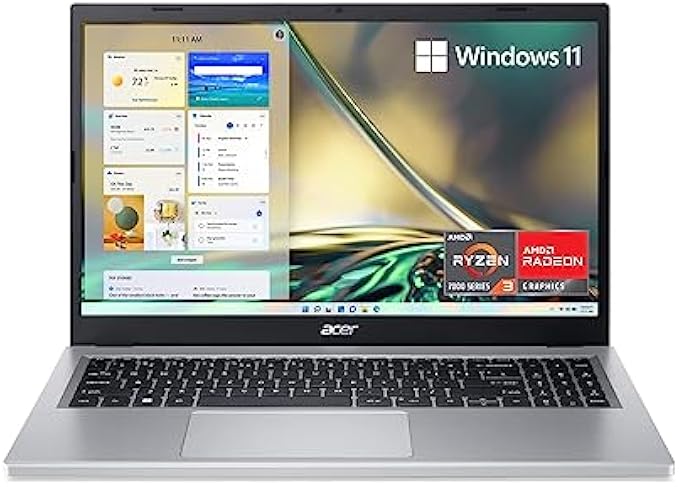 Acer Aspire 3 A315-24P-R7VH Slim Laptop | 15.6" Full HD IPS Display | AMD Ryzen 3 7320U Quad-Core Processor | AMD Radeon Graphics | 8GB LPDDR5 | 128GB NVMe SSD | Wi-Fi 6 | Windows 11 Home in S Mode