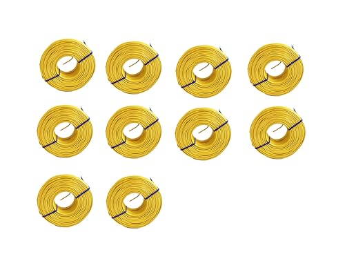 Image of Zeluga 23-265-10PK 10 Pack 230ft. 16 Gauge Reinforcement Coil Yellow PVC Coated Tie Wire