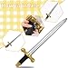 TOSAMZOO 4 Pcs Inflatable Swords, 24in Inflatable Pirates Swords Pirate Party Supplies for Theme Party Birthday Swimming Pool Party Cosplay Halloween Costume Accessories Stage Props (Gold)