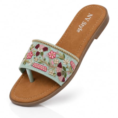 Image of Women's and Girls Flat Slipper Light weight Comfortable Soft TPR Sole Slip-On Casual Sandals Footwear for Office Casual 1 Pair